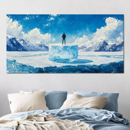 Solitude on Icy Summit - NicheCanvas