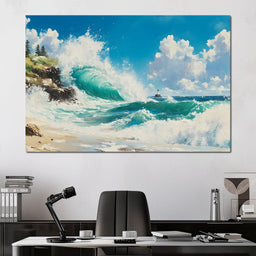 Ocean's Mighty Embrace - NicheCanvas