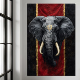 Golden Sigil Elephant King - NicheCanvas
