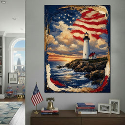 Beacon of the Coastal Morning Light - NicheCanvas
