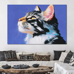 Majestic Feline Radiance - NicheCanvas