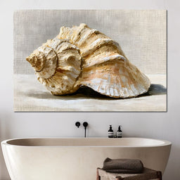 Tidal Rhythms of Coastal Shell - NicheCanvas