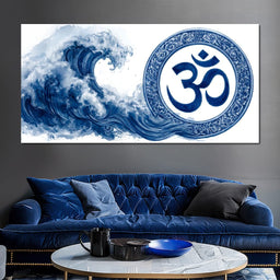 Indigo Om Mandala Meditation - NicheCanvas