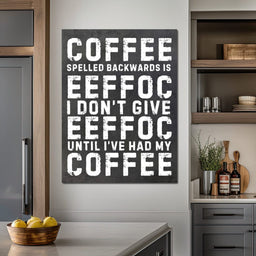Morning Fuel Bold Typo Humor - NicheCanvas