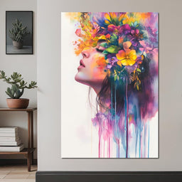 Floral Dreams Embrace Essence - NicheCanvas