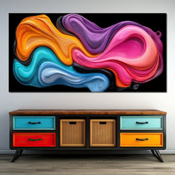 Cheerful Oil Rivers of Infinity - TooplesArt - NicheCanvas