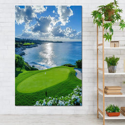 Oceanfront Green Serenity - NicheCanvas