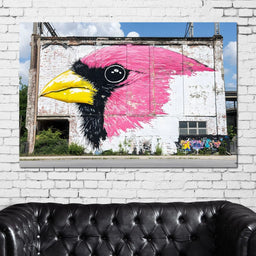Street Art - Cardinal Bird - NicheCanvas