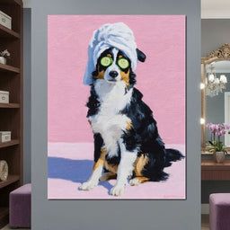 Spa Day Aussie Shepherd Pup - NicheCanvas