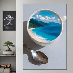 Paradise Brewed on Tabletop - NicheCanvas