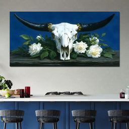 Bone Crown and Ivory Roses - NicheCanvas