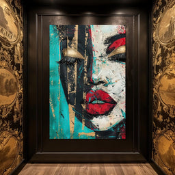 Golden Gaze Through Turmoil - NicheCanvas