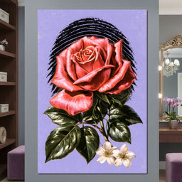 Solitary Rose Before The Solar Eclipse - NicheCanvas