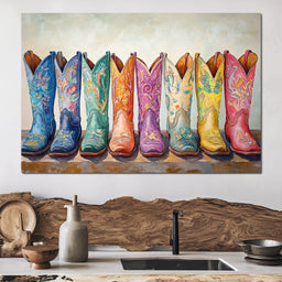 Western Boot Parade Harmony - NicheCanvas