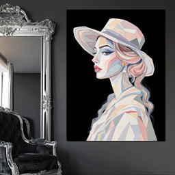Lady in Pastels - TooplesArt - NicheCanvas