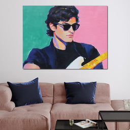 Retro Cool Guitar Sunglass Hero - NicheCanvas