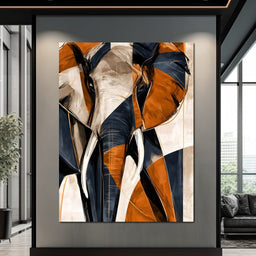 Measured Strides Through Geometric Plains - NicheCanvas