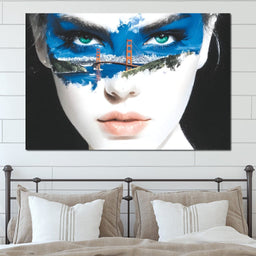 Golden Gate Dreams Eye Portrait - NicheCanvas