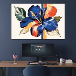 Vibrant Petals Resting On Vertical Light - NicheCanvas