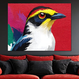 Multicolored Feathered Wonder - NicheCanvas
