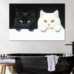 Feline Harmony Contrast - NicheCanvas