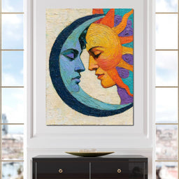 Celestial Lovers Meeting Across Time - NicheCanvas