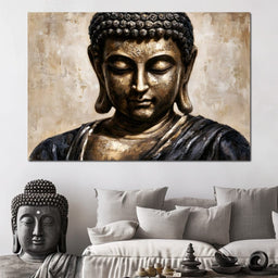 Golden Stillness Of Inner Reflection - NicheCanvas