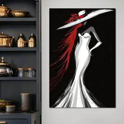 The White Dress - Elegant Flamenco - NicheCanvas