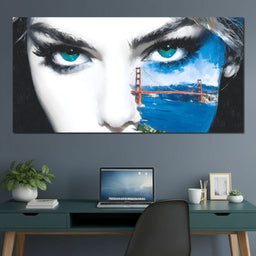 Golden Gate Reflections Within Eyes - NicheCanvas
