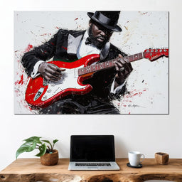 Electric Rhythm Portrait - NicheCanvas