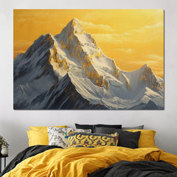 Golden Summit Dawn Radiance - NicheCanvas