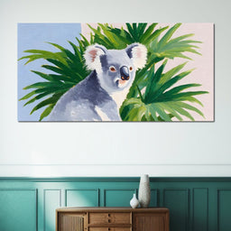 Koala Among Verdant Leaves - NicheCanvas