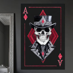 Skull King Ace of Diamonds - NicheCanvas