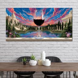 Majestic Vineyard Reflections - NicheCanvas