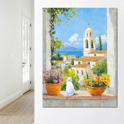 Mediterranean Morning Calm - NicheCanvas
