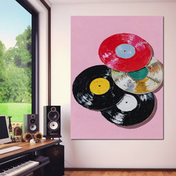 Retro Vinyl Record Pop Splash - NicheCanvas
