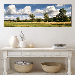 Wide Pastures Under Rolling Clouds - NicheCanvas