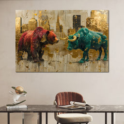 The Clash of Bull and Bear Forces - NicheCanvas