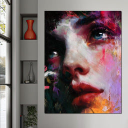 Vivid Portrait of Reflective Soul - NicheCanvas