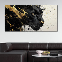 Golden Panther Radiance - NicheCanvas