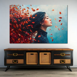 Autumn Breeze Embrace - NicheCanvas