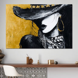 Golden Outlaw Shadow Portrait - NicheCanvas