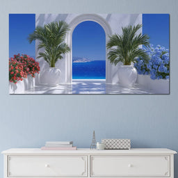 Mediterranean Archway Vista - NicheCanvas