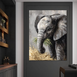 Gentle Giant Elephant Portrait - NicheCanvas