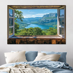 Window to Serene Vistas - NicheCanvas