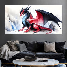 Dragon of Frozen Peaks - NicheCanvas