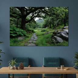 Emerald Forest Stone Pathway - NicheCanvas
