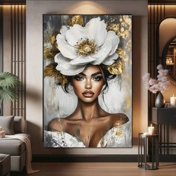 Golden Petals Elegance Enigma - NicheCanvas