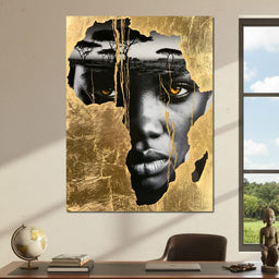 Ancestral Roots Emerging From Gilded Soil - NicheCanvas
