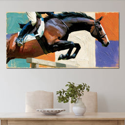Leaping Over The Painted Square - NicheCanvas